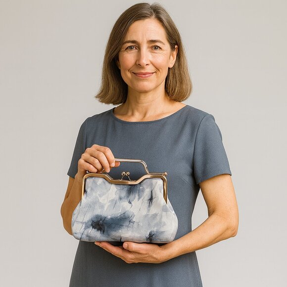 japanese bag, handmade bag, evening clutch, clutch bag, clutches, clutch purse - Picture 7 of 7